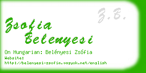 zsofia belenyesi business card