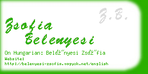 zsofia belenyesi business card